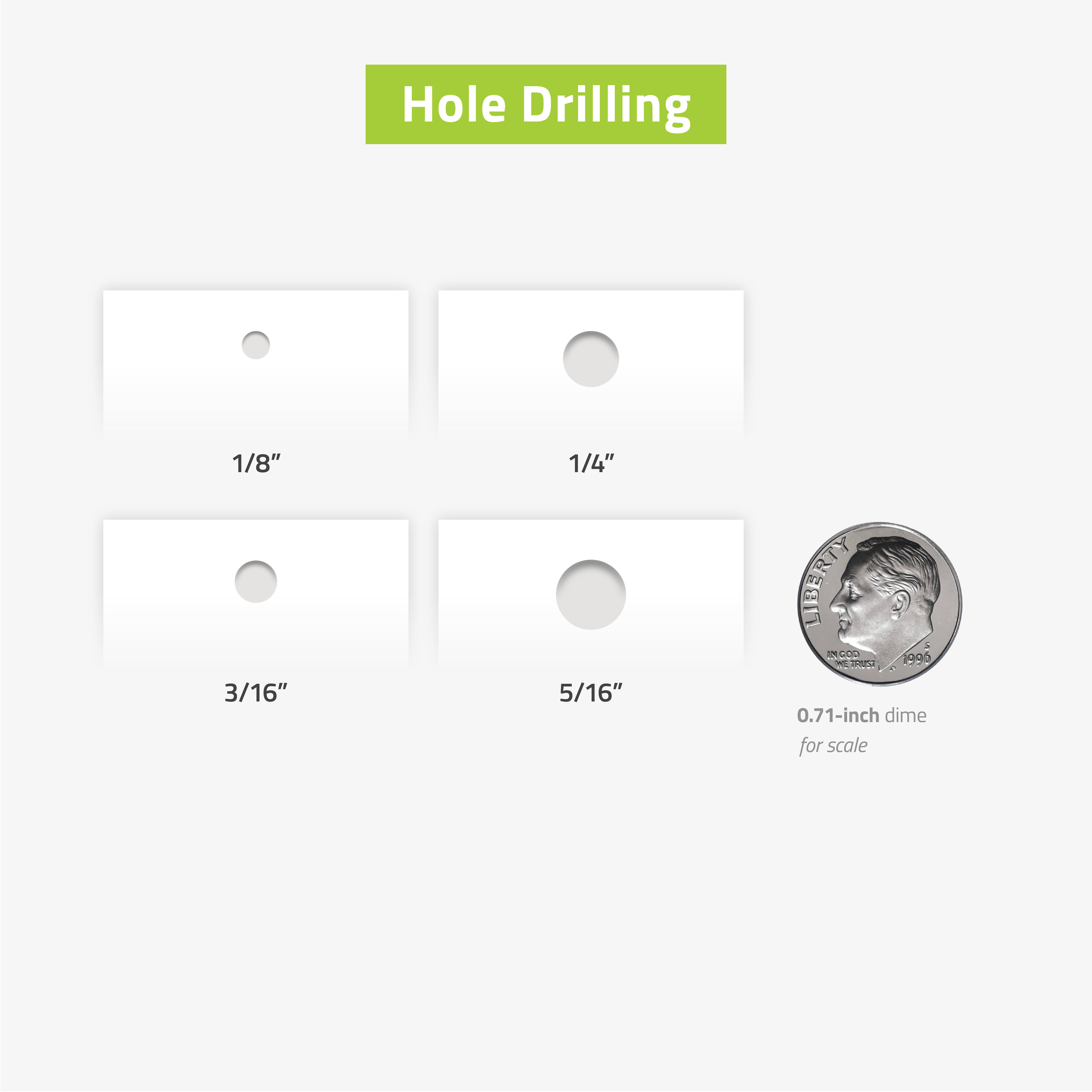 Square Hang Tags Hole Drilling